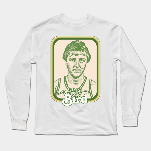 Larry Bird / Retro Basketball Fan Design Long Sleeve T-Shirt by DankFutura